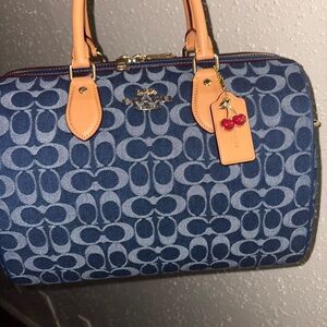 Coach large denim Rowan